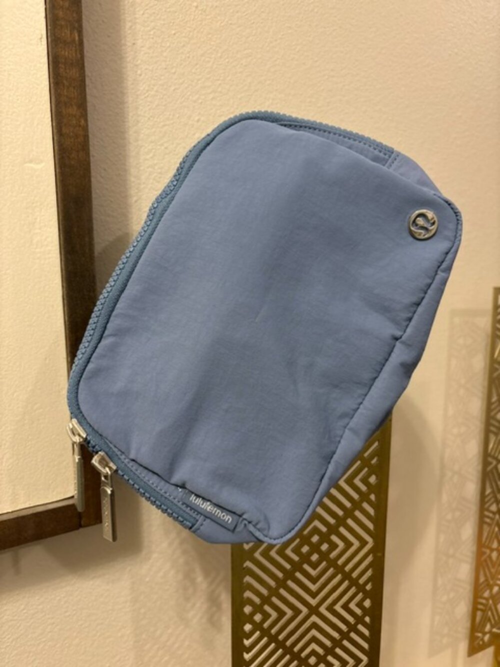 Lululemon Everywhere Belt Bag Washed Denim Nylon Waist Pack Adjustable Strap